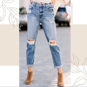 Wild Fable High Rise Distressed Mom Jeans Size 4